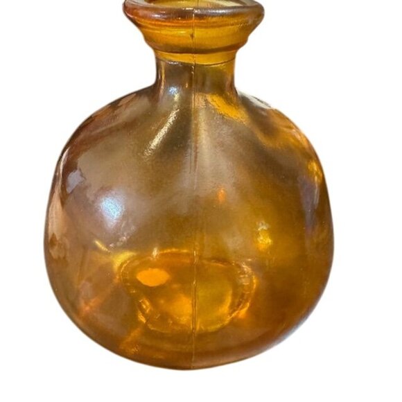 Amber Glass Vase By Vidrios San Miguel Hand Made In Spain - Picture 6 of 6